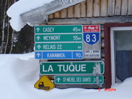 raid motoneige - Le sentier de neige
