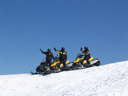 raid motoneige - Le sentier de neige