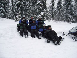 raid motoneige - Le sentier de neige